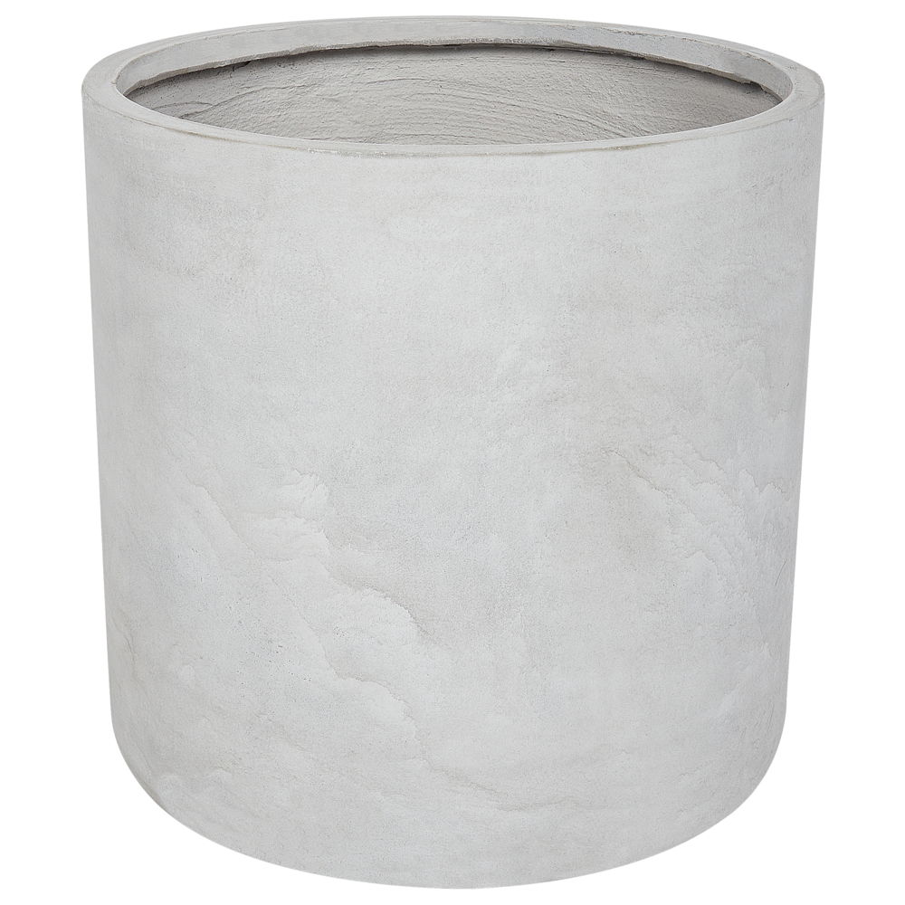 Vaso per piante in argilla grigio 51 x 51 x 50 cm per interni ed esterni resistente alle intemperie
