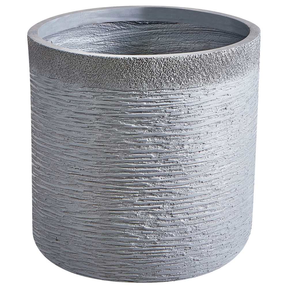 Vaso per piante in argilla grigio 42 x 42 x 41 cm per interni ed esterni resistente alle intemperie