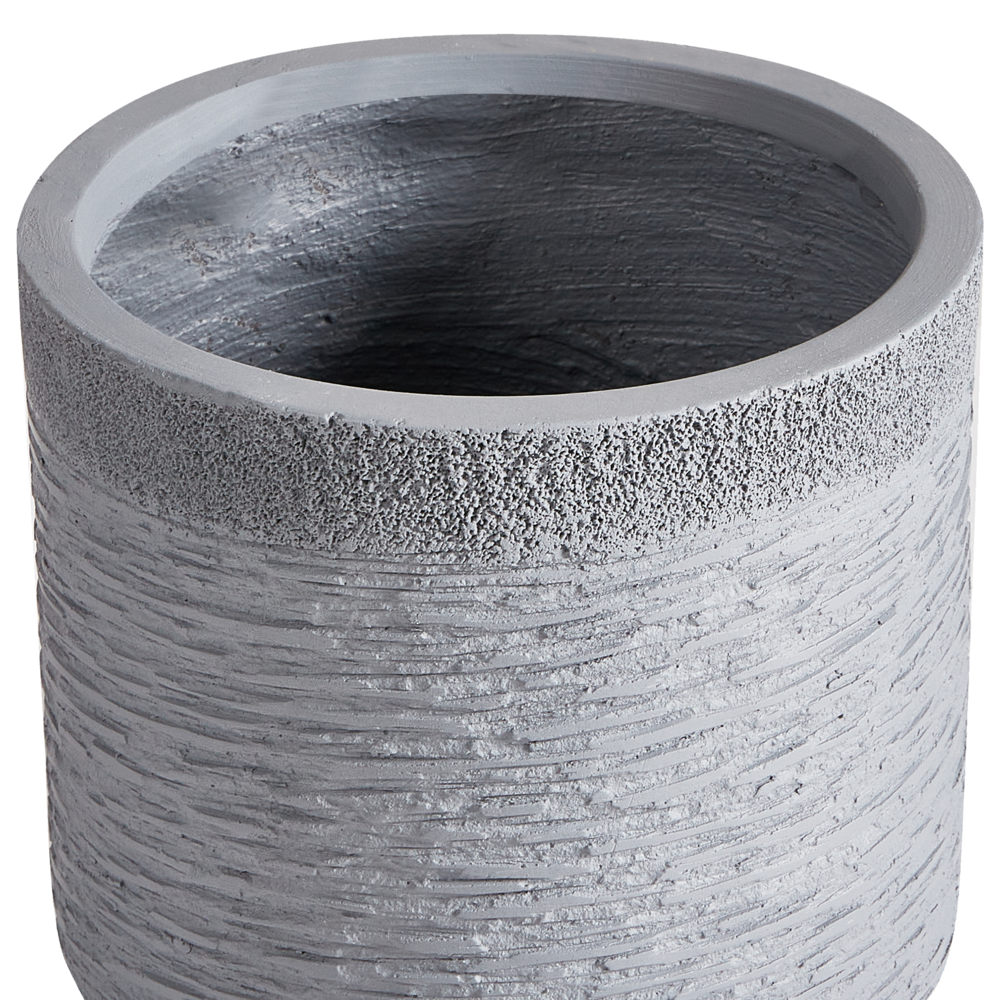 Vaso per piante in argilla grigio 42 x 42 x 41 cm per interni ed esterni resistente alle intemperie