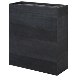 Vaso per piante rettangolare in argilla nera 80 x 30 x 22 cm per interni ed esterni