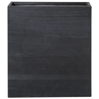 Vaso per piante rettangolare in argilla nera 80 x 30 x 22 cm per interni ed esterni