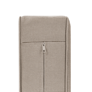 Divano 3 posti in legno di acacia con cuscini tortora moderno elegante esterno terrazza