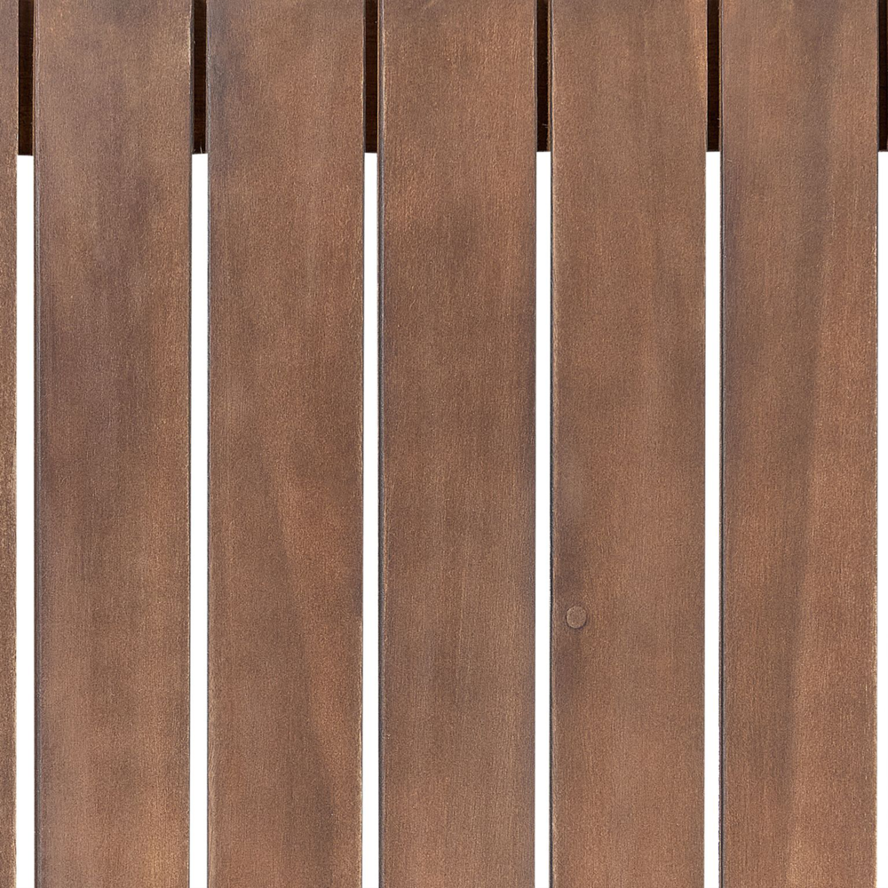 Tavolino da caffè da giardino in legno di acacia scuro 90 x 75 cm da esterno moderno elegante