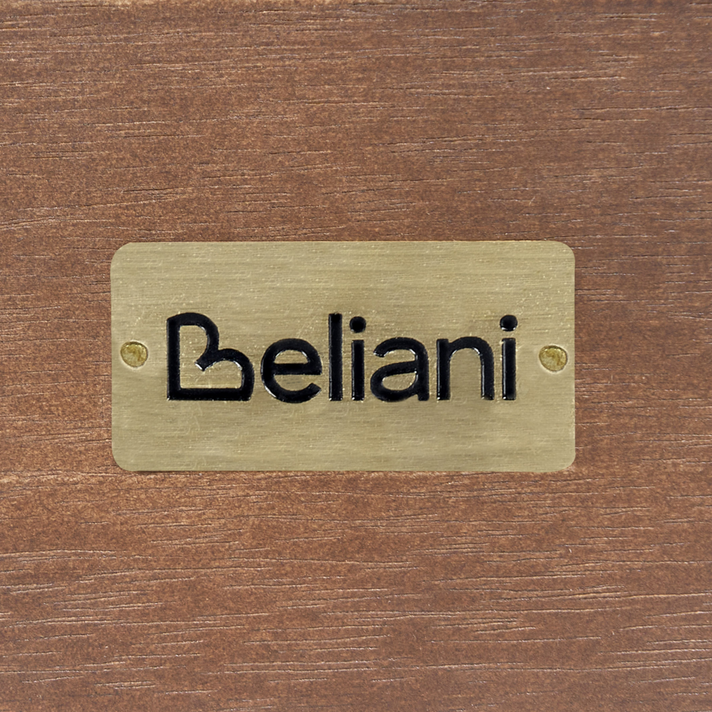 Tavolino da caffè da giardino in legno di acacia scuro 90 x 75 cm da esterno moderno elegante