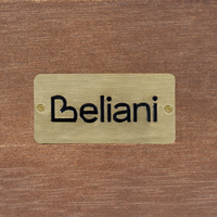 Tavolino da caffè da giardino in legno di acacia scuro 90 x 75 cm da esterno moderno elegante