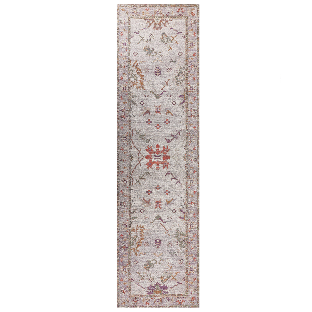 Tappeto Runner Beige Cotone 80 x 300 cm Corridoio Cucina Tappeto lungo