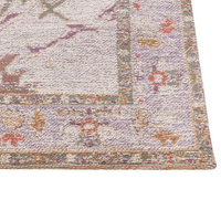 Tappeto Runner Beige Cotone 80 x 300 cm Corridoio Cucina Tappeto lungo