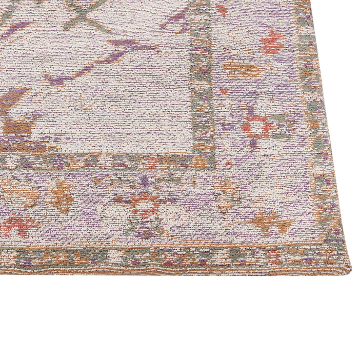 Tappeto Runner Beige Cotone 80 x 300 cm Corridoio Cucina Tappeto lungo