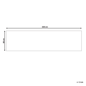 Tappeto Runner Beige Cotone 80 x 300 cm Corridoio Cucina Tappeto lungo