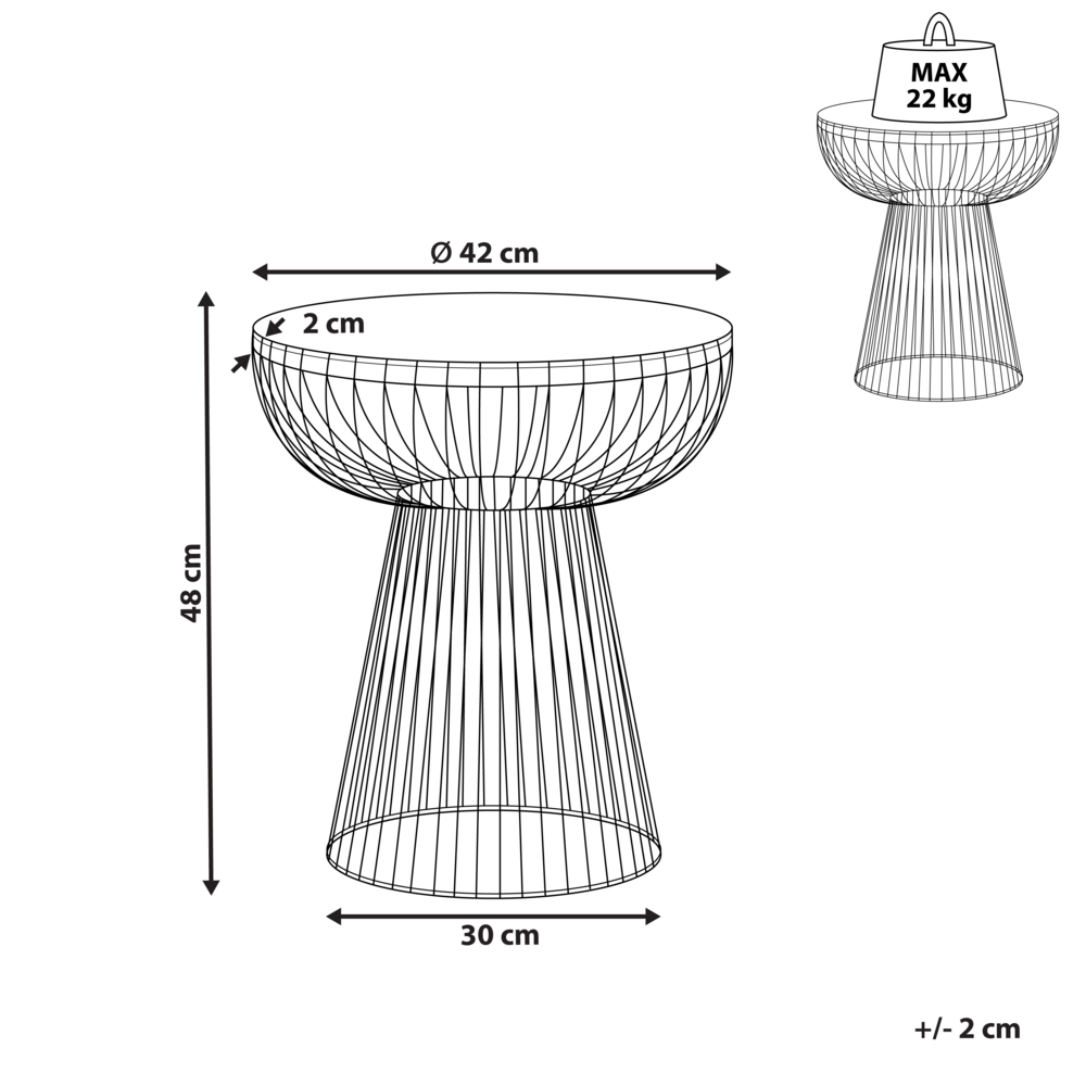 Tavolino con piano in marmo bianco e struttura in metallo dorato 41 x 41 cm Rotondo Soggiorno moderno Glam Camera da letto