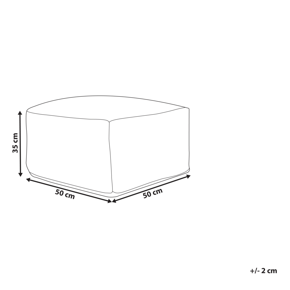 Pouf blu in cotone EPS riempito di perline 50 x 50 x 35 cm Ottomana quadrata con motivo geometrico a pois Stile Boho Soggiorno Camera dei bambini Accessorio per la casa