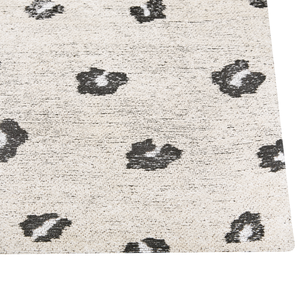Tappeto in cotone beige chiaro 200 x 300 cm Rettangolare motivo animali moderno
