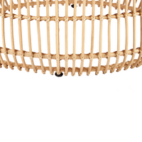 Tavolino da giardino in rattan naturale 85 cm rotondo, fatto a mano, per interni, per esterni, per il soggiorno