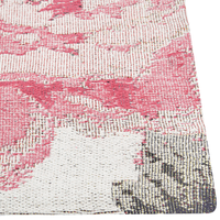 Tappeto in cotone Motivo fiori rosa 200 x 300 cm Rustico Boho