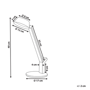 Lampada a LED rame con piastra metallica con supporto usb 40 cm cameretta ufficio soggiorno