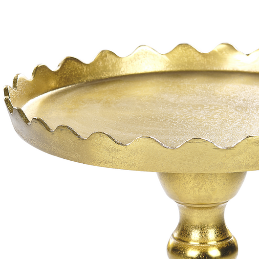 Tavolino in metallo dorato 35 x 35 x 66 cm Pezzo d'accento Finitura lucida Tavolino finale Soggiorno Glam