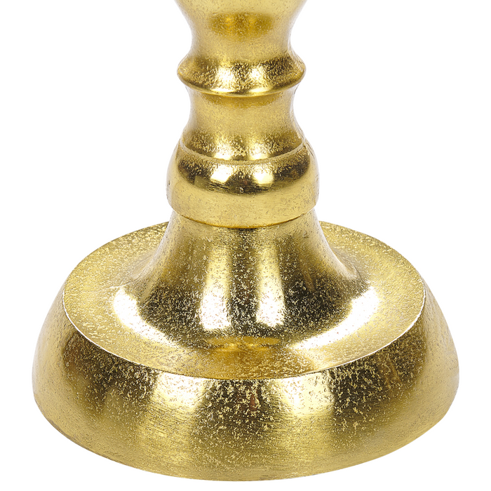 Tavolino in metallo dorato 35 x 35 x 66 cm Pezzo d'accento Finitura lucida Tavolino finale Soggiorno Glam