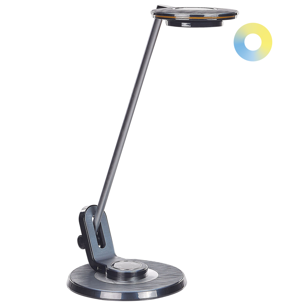 Lampada da soffitto a LED con piastra metallica nera 45 cm supporto USB ufficio soggiorno cameretta