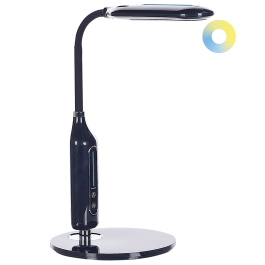 Lampada da ufficio LED nera materiale sintetico braccio regolabile 38 cm soggiorno ufficio cameretta