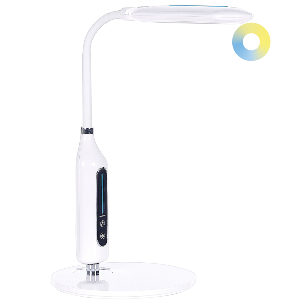 Lampada da ufficio LED bianco materiale sintetico braccio regolabile 38 cm ufficio cameretta soggiorno