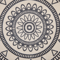 Set di 2 cuscini in tessuto di poliestere beige e nero 45 x 45 cm fodera con nappe divano soggiorno camera da letto