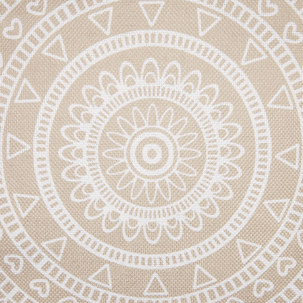 Set di 2 cuscini in poliestere beige e bianco con nappe 45 x 45 cm camera da letto soggiorno