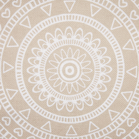 Set di 2 cuscini in poliestere beige e bianco con nappe 45 x 45 cm camera da letto soggiorno