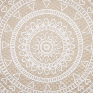 Set di 2 cuscini in poliestere beige e bianco con nappe 45 x 45 cm camera da letto soggiorno