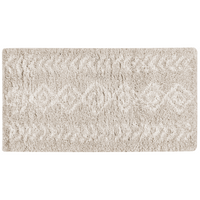 Tappeto shaggy boho 80 x 150 cm con motivo geometrico beige chiaro soggiorno camera da letto