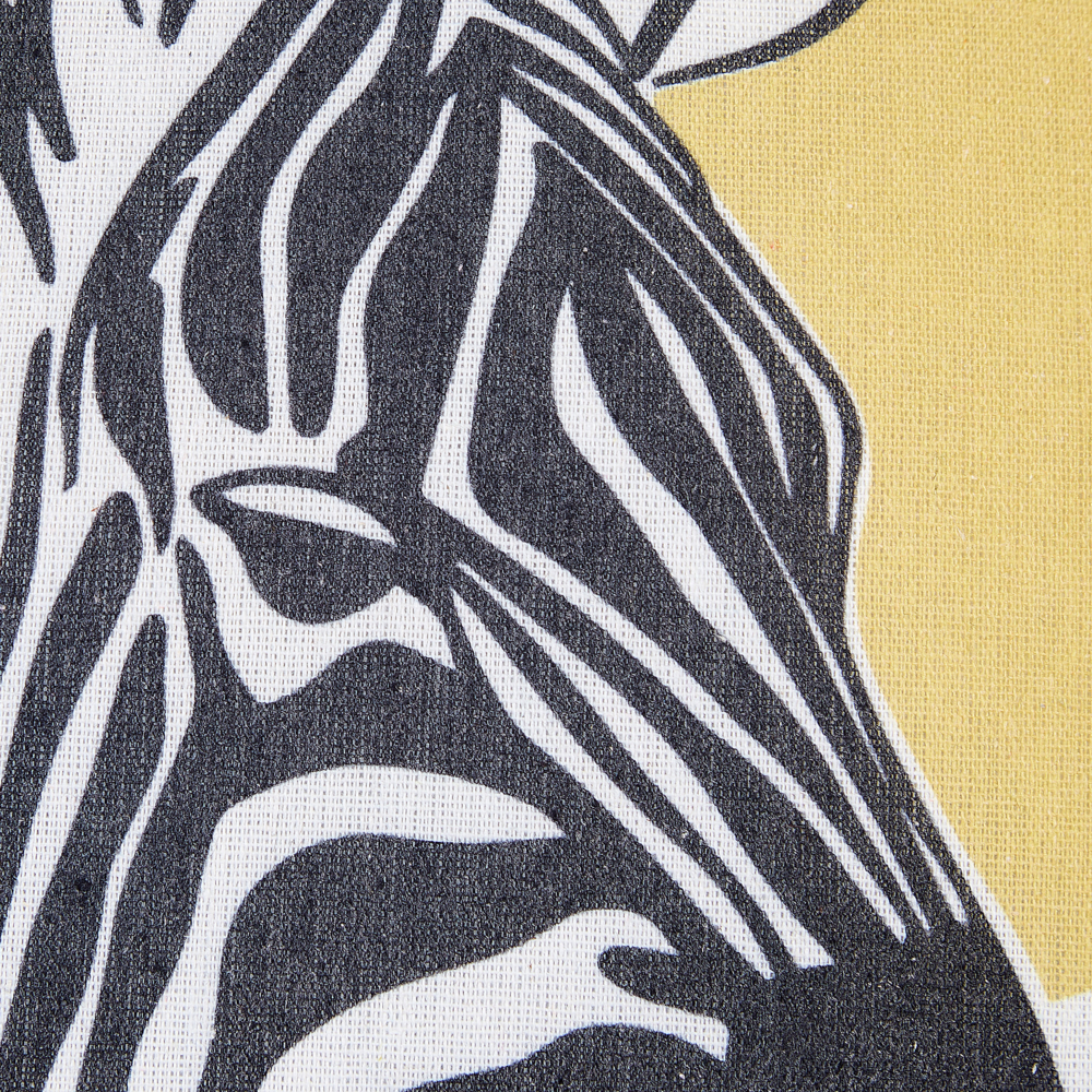 Set di 2 cuscini decorativi Giallo Stampa animali 45 x 45 cm zebra moderno Safari