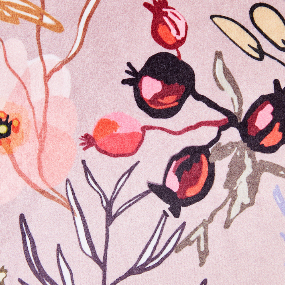 Set di 2 cuscini in velluto con motivo floreale rosa 45 x 45 cm divano soggiorno camera da letto