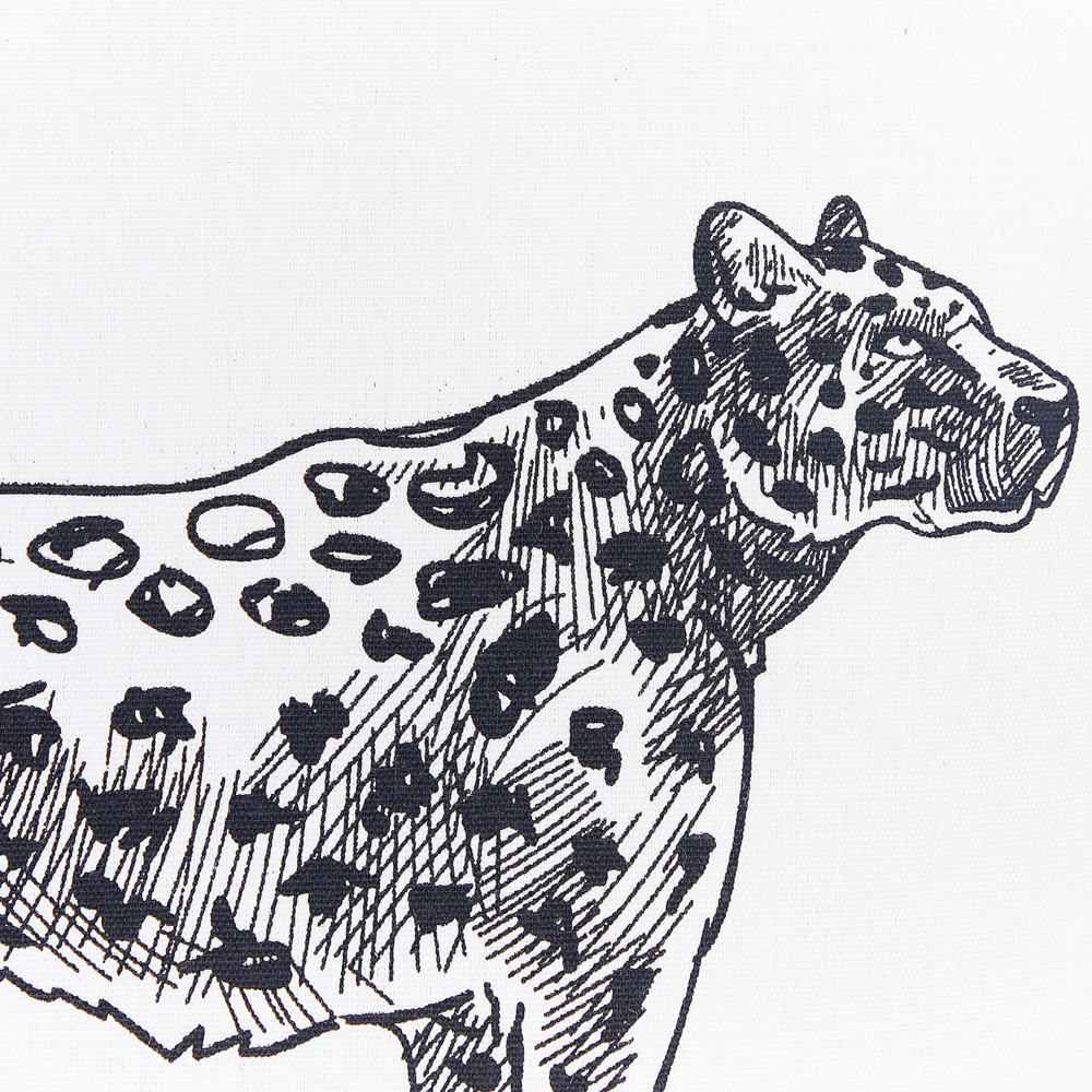 Set di 2 cuscini in velluto con stampa di animale 45 x 45 cm bianco divano soggiorno camera da letto