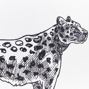 Set di 2 cuscini in velluto con stampa di animale 45 x 45 cm bianco divano soggiorno camera da letto