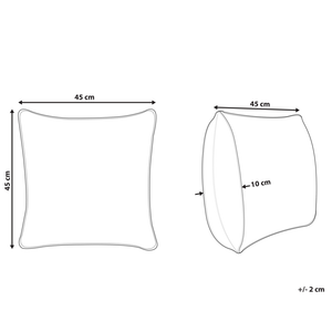 Set di 2 cuscini in velluto con stampa di animale 45 x 45 cm bianco divano soggiorno camera da letto