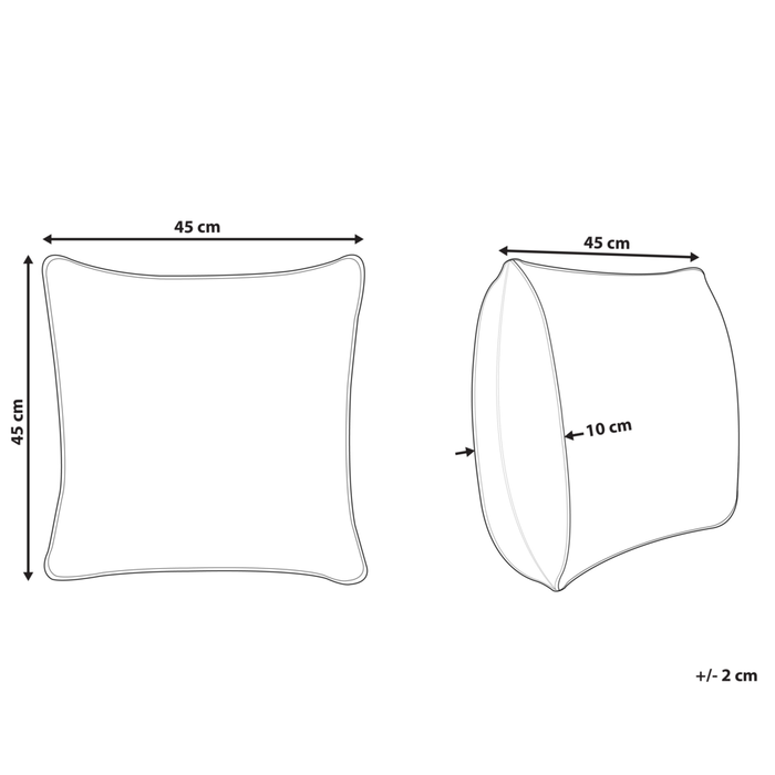 Set di 2 cuscini in velluto con stampa di animale 45 x 45 cm bianco divano soggiorno camera da letto