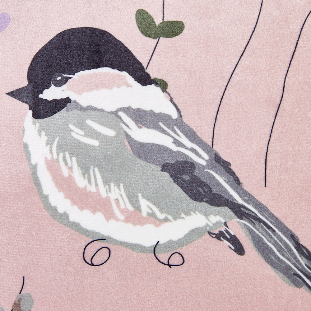 Set di 2 cuscini in velluto con motivo floreale rosa 45 x 45 cm divano soggiorno camera da letto