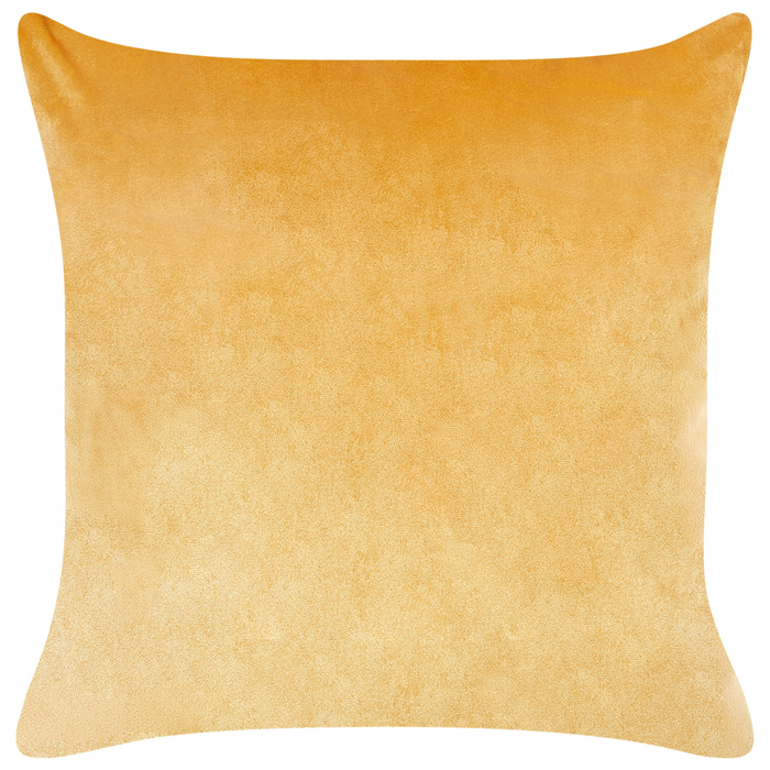 Set di 2 cuscini in velluto con stampa di animale 45 x 45 cm giallo divano soggiorno camera da letto