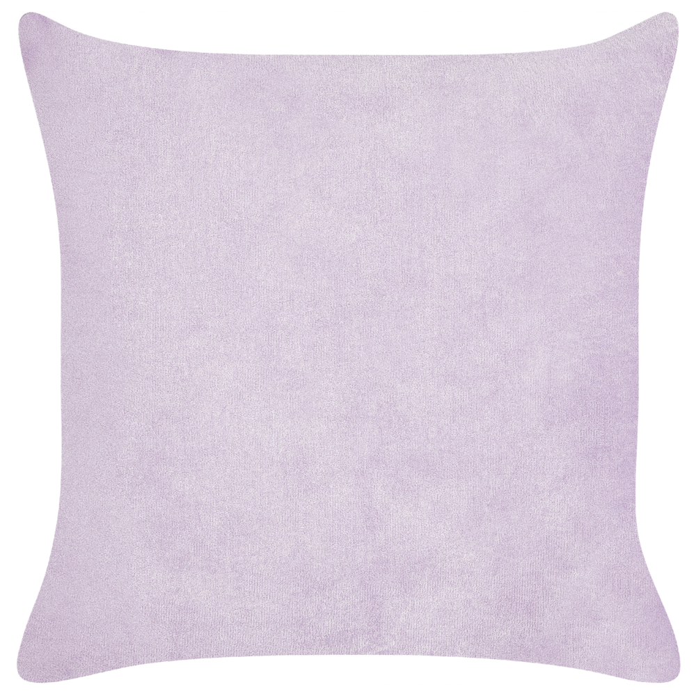 Set di 2 cuscini decorativi in velluto a coste viola 43 x 43 cm con motivo a righe Design moderno Cuscini decorativi