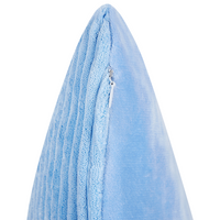 Set di 2 cuscini decorativi in velluto a coste blu 43 x 43 cm con motivo a righe Design moderno Cuscini decorativi