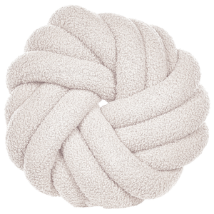 Set di 2 Cuscini Nodo Velluto Bianco 31 x 31 cm Legato Peluche Decorativo Moderno