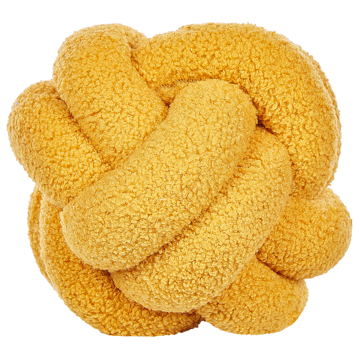 Cuscino Decorativo Cuscino Nodo Velluto Giallo 20 x 20 cm Accessori Decorativi