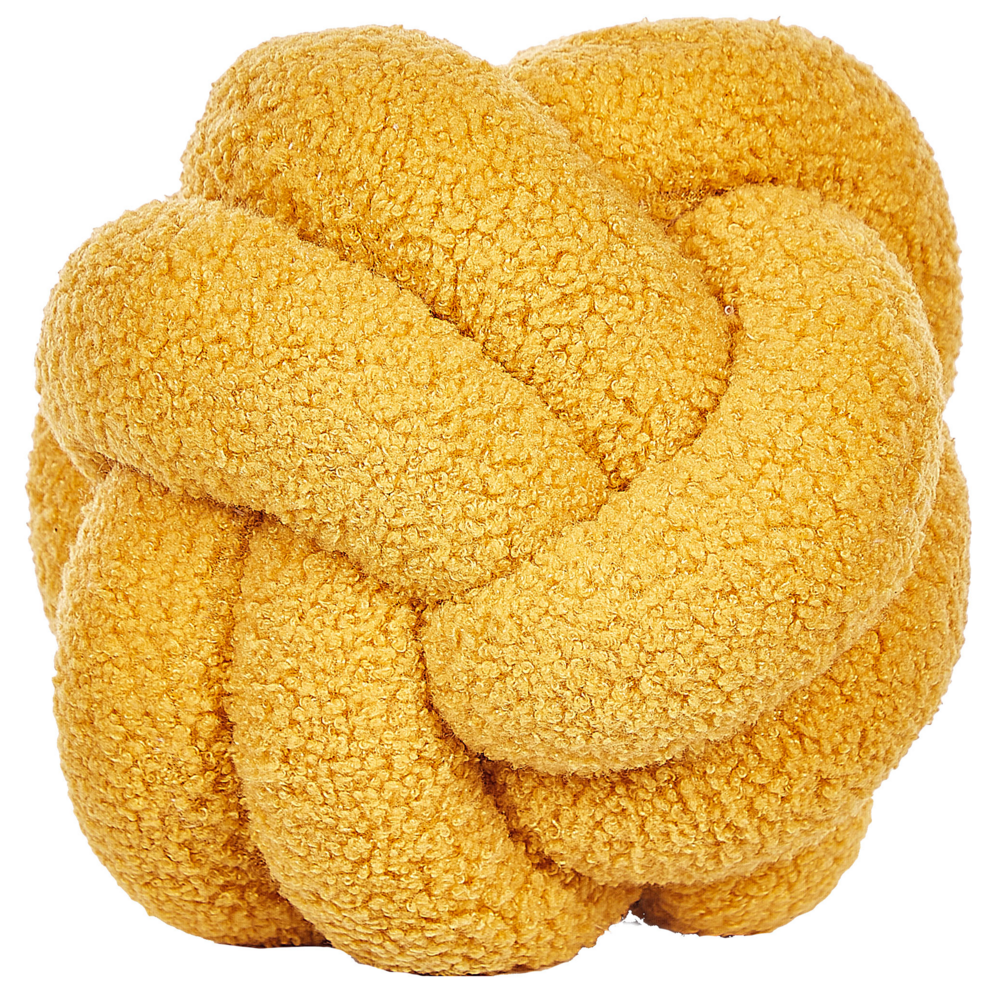 Cuscino Decorativo Cuscino Nodo Velluto Giallo 20 x 20 cm Accessori Decorativi