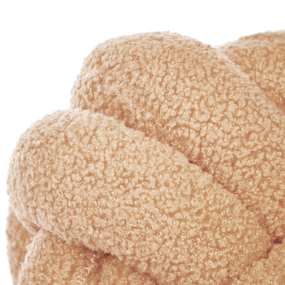 Cuscino Decorativo Cuscino Nodo Velluto Beige 20 x 20 cm Accessori Decorativi