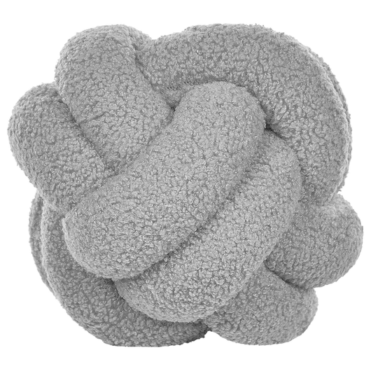 Cuscino Decorativo Cuscino Nodo Velluto Grigio 20 x 20 cm Accessori Decorativi