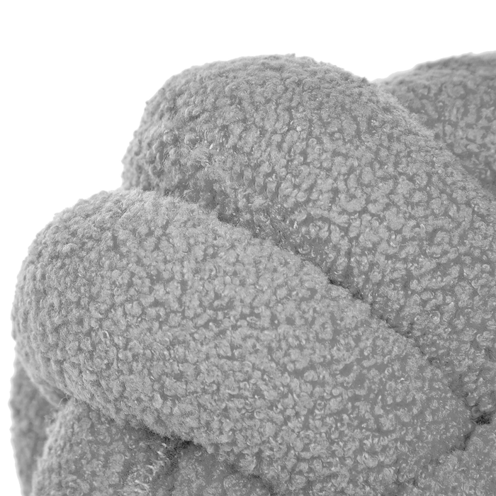 Cuscino Decorativo Cuscino Nodo Velluto Grigio 20 x 20 cm Accessori Decorativi