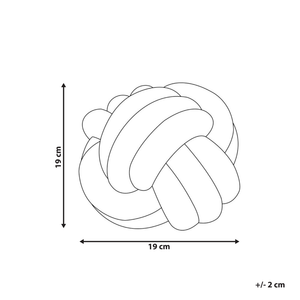 Cuscino Decorativo Cuscino Nodo Velluto Grigio 20 x 20 cm Accessori Decorativi