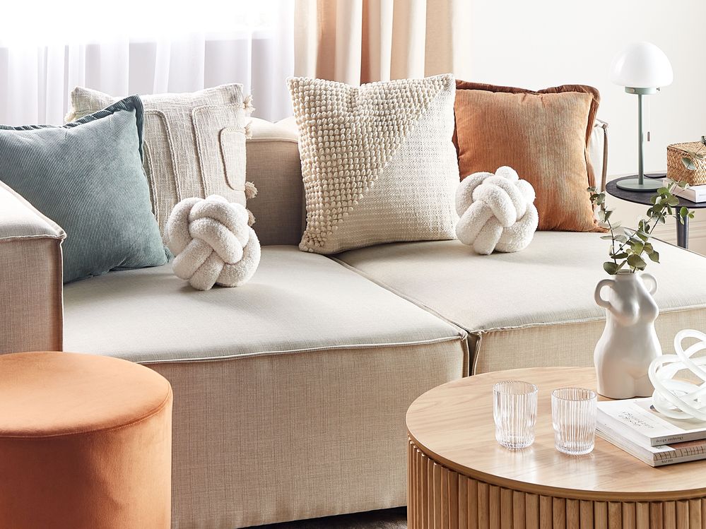 Cuscino Decorativo Cuscino Nodo Velluto Bianco 19 x 19 cm Accessori Decorativi