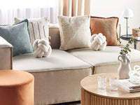 Cuscino Decorativo Cuscino Nodo Velluto Bianco 19 x 19 cm Accessori Decorativi