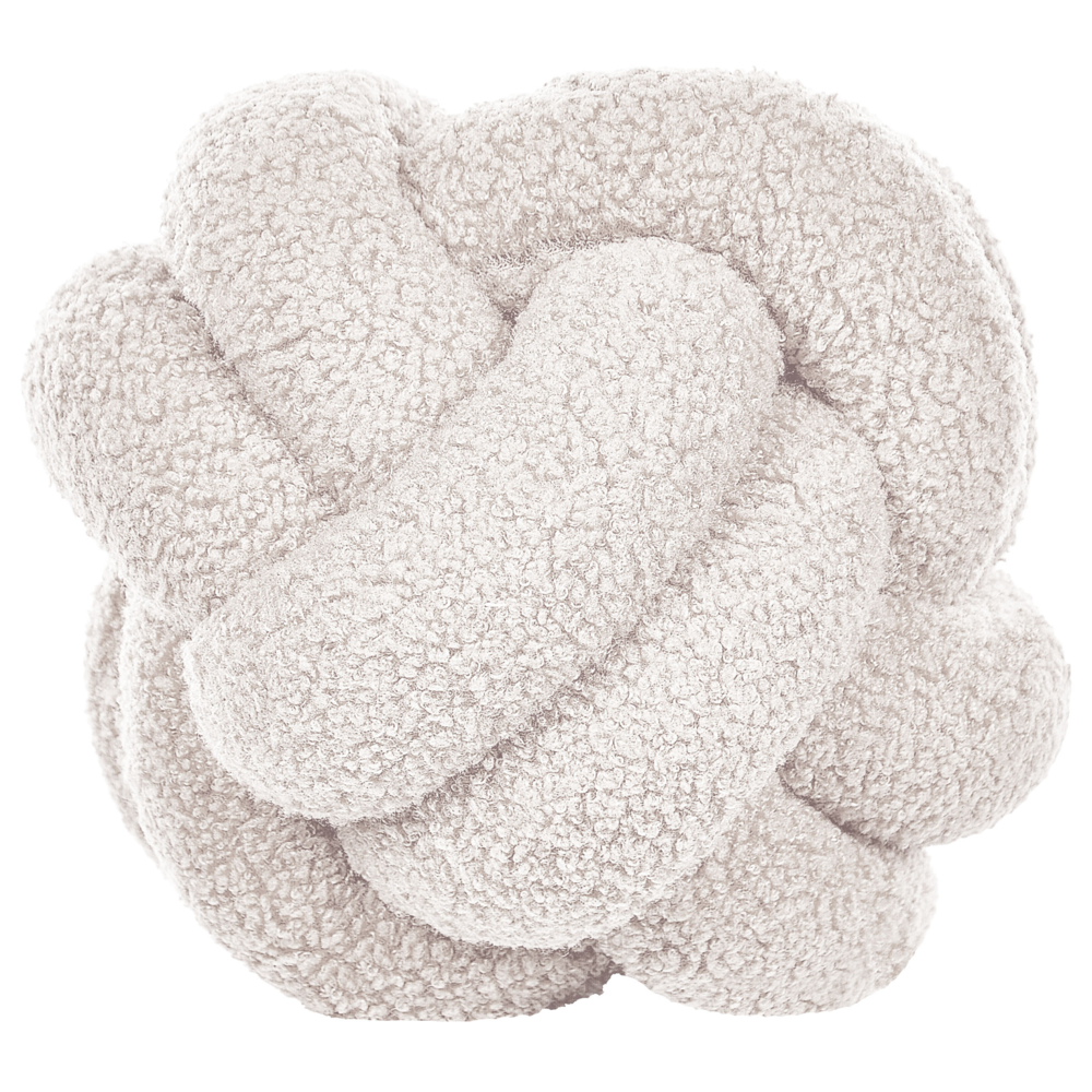 Cuscino Decorativo Cuscino Nodo Velluto Bianco 19 x 19 cm Accessori Decorativi