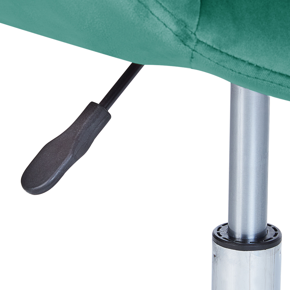 Sedia da ufficio in velluto verde girevole regolabile in altezza stile moderno home office